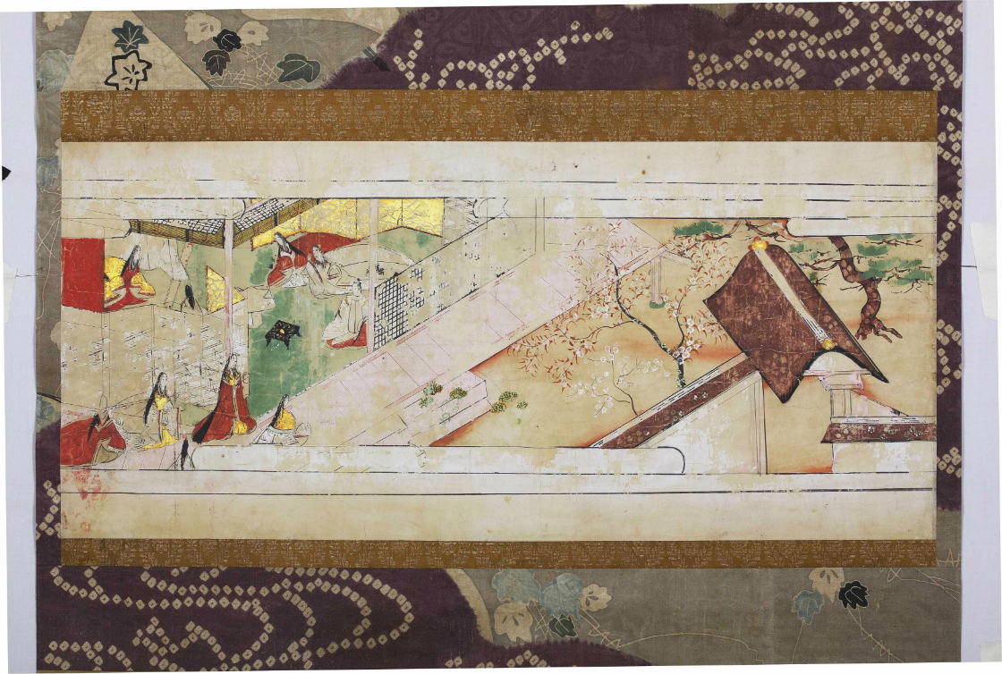 十二段草子絵巻断簡 1幅 紙本着色 室町~江戸時代