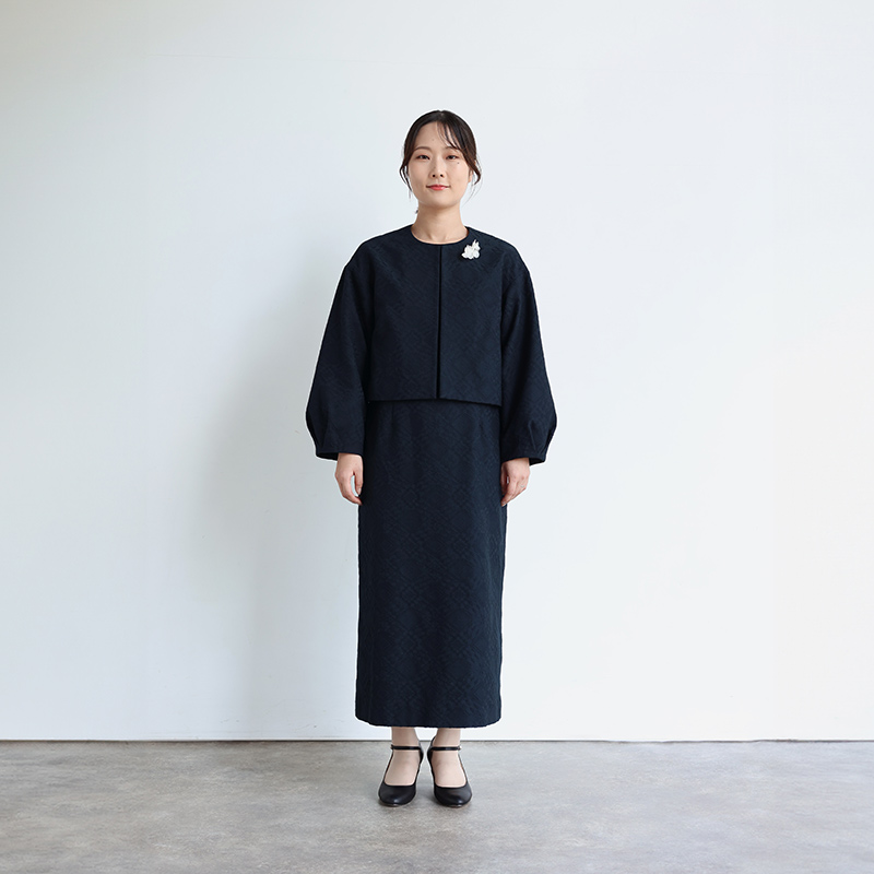 身長別着用レビュー】セミフォーマル「ジャカード織の菱紋ジャケット  